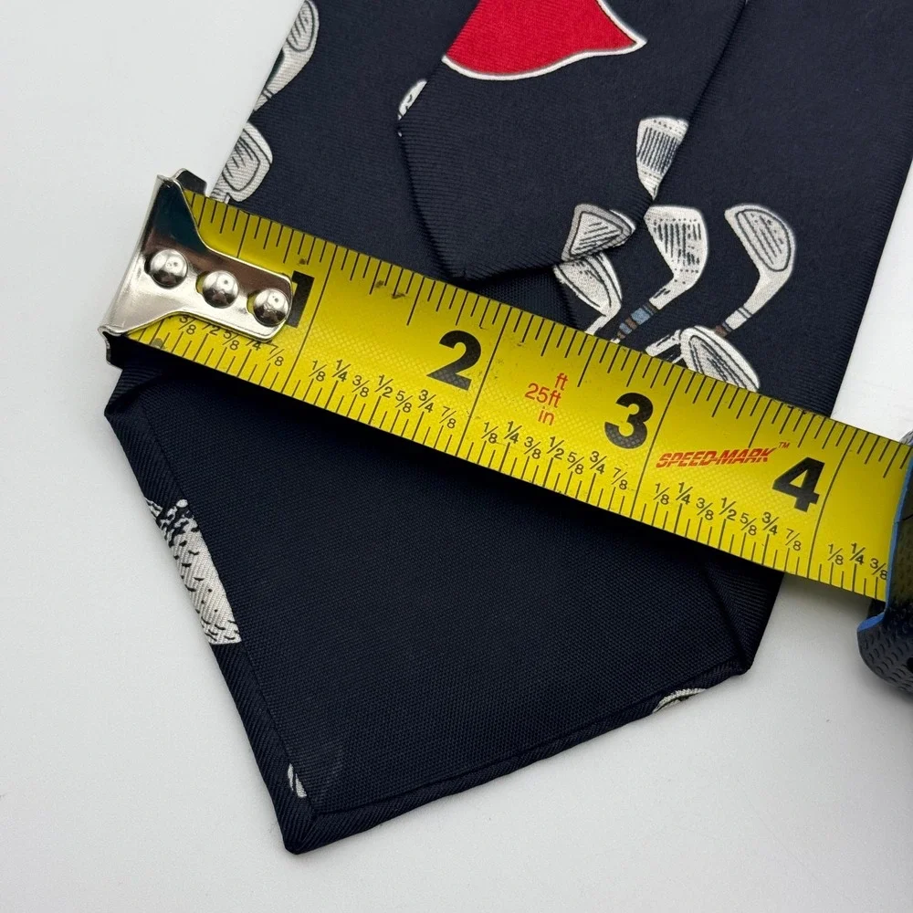 American Sports‎ Classics Mens Silk Golf Tie Black Novelty Golf Bags Clubs USA